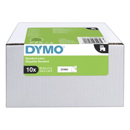 DYMO 2093098, černý tisk/bílý podklad, 7m, 19mm, 10ks v balení, cena za balení, D1