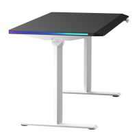 ULTRADESK Herní stůl QUEST, 140x70cm, 72-120cm, bílá-černá (15)
