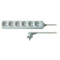 Síťový kabel 230V prodlužovací, CEE7 (vidlice) - zásuvka 6x, 2m, VDE approved, bílá Síťový kabel 230V prodlužovací, CEE7 (vidlice) - zásuvka 6x, 2m, VDE approved, bílá