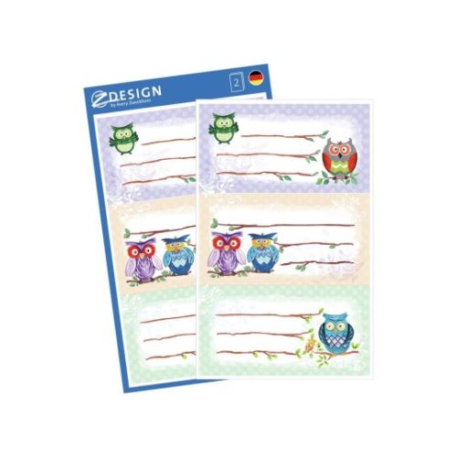 AVERY Z-DESIGN Etikety na sešity Papír 6etiket 2listy - 56249