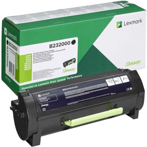 LEXMARK originální toner B232000, black, 3000str., return