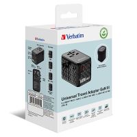 VERBATIM 32125 - Cestovní adaptér univerzální UTA-10 GaN III 2x USB-C PD a QC 4+ 1x USB-C (6)
