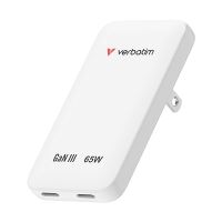 VERBATIM 30281 - 65W Nabíječka Essentials Slim GaN nabíječka do sítě USB-C1 PD 3.0 USB-C2 VERBATIM 30281 - 65W Nabíječka Essentials Slim GaN nabíječka do sítě USB-C1 PD 3.0 USB-C2