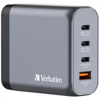 VERBATIM 32203 - 140 W GaN cestovní nabíječka do sítě USB 3.0 USB C šedá vyměnitelné vidli (4)