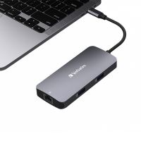 VERBATIM 32150 - USB (3.2) hub 5-port šedá délka kabelu 15cm 1x USB C 2x USB A 1x HDM (6)