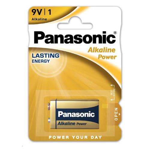 Baterie alkalická, 6LF22, 6LF22, 9V, Panasonic, blistr, 1-pack, Alkaline Power