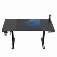 ULTRADESK Herní stůl LEVEL V2 BLUE, 140x68cm, 72-117cm, elektricky nastavitelná výška, s X (6)