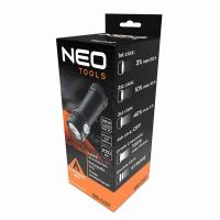 LED dobíjecí baterka, 1x4000 mAh, hliník, černá, funkce zoom, 3 druhy svícení,IPX4, USB do (2)
