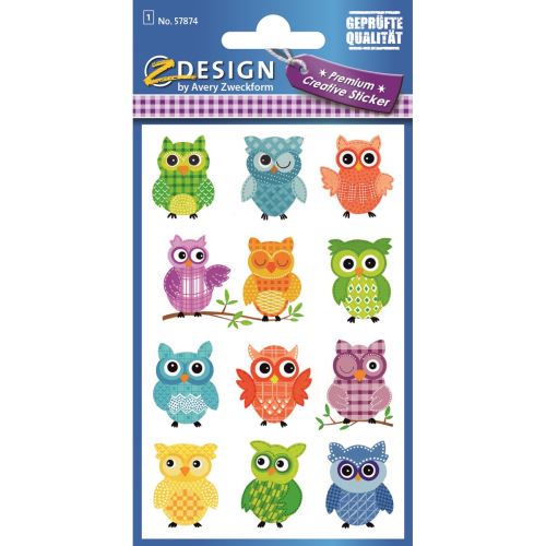 AVERY Z-DESIGN Dětské sovy, reiléfní