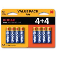 Baterie jednorázová alkalická, tužková, AA, 1.5V, Kodak, blistr, 8-pack, KOD-LR6MAXBL8, Al Baterie jednorázová alkalická, tužková, AA, 1.5V, Kodak, blistr, 8-pack, KOD-LR6MAXBL8, Al