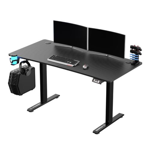 ULTRADESK Herní stůl LEVEL V2, 140x68cm, 72-117cm, elektricky nastavitelná výška, bez podl