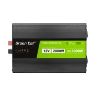 Green Cell PowerInverter LCD 12 volt 2000W/40000W měnič napětí do auta s displejem - čistá (1)
