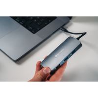 VERBATIM 32152 - USB (3.2) hub 9-port šedý délka kabelu 15cm 2x USB C 3x USB A 1x HDM (9)