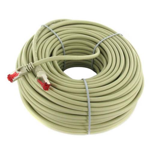 Síťový LAN kabel S/FTP patchcord, Cat.6, RJ45 samec - RJ45 samec, 30 m, stíněný, LSOH, šed