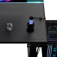 ULTRADESK Herní stůl VORTEX, 140,5x70cm, 72-122cm, černý (11)