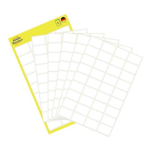 Organizační etikety AVERY na ruční popis, 18x12 mm, 216 ks, bílé - 3042