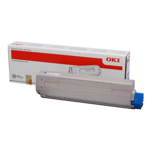 OKI originální toner 44844507, cyan, 10000str.