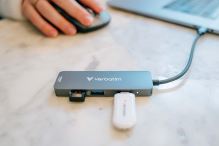VERBATIM 32155 - USB-C víceportový rozbočovač Essentials 4-port šedý délka kabelu 18cm (3)