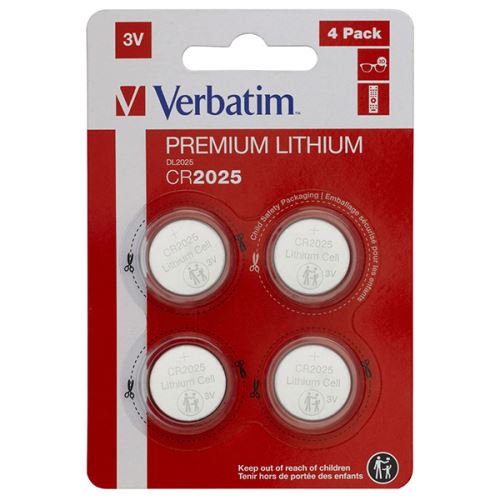 VERBATIM 49532 - CR2025 Baterie lithiová knoflíková 3V blistr 4-pack
