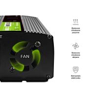 Green Cell PowerInverter 12V to 230V, 500W/1000W měnič napětí (4)