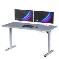 ULTRADESK Herní stůl QUEST, 140x70cm, 72-120cm, šedá-šedá (7)