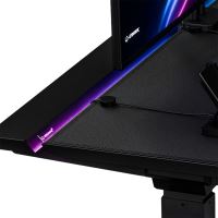 ULTRADESK Herní stůl VORTEX, 140,5x70cm, 72-122cm, černý (17)