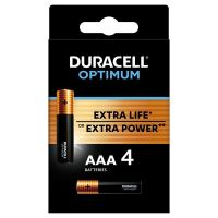 Duracell Optimum Jednorázová alkalická baterie AAA, 4-pack Duracell Optimum Jednorázová alkalická baterie AAA, 4-pack