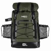 Outdoor batoh, zelený z polyuretanu, 63-131, voděodolný, nastavitelné popruhy, Neo Tools (1)