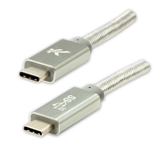 Logo USB kabel (3.2 gen 2), USB C samec - USB C samec, 1m, Power Delivery 100W, 10 Gb/s, 2