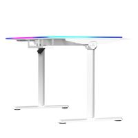 ULTRADESK Herní stůl QUEST, 140x70cm, 72-120cm, bílá-bílá (14)