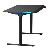 ULTRADESK Herní stůl QUEST, 140x70cm, 72-120cm, černá-černá (15)