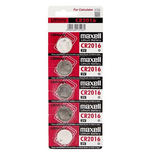 Baterie lithiová, knoflíková, CR2016, 3V, Maxell, blistr, 5-pack