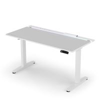 ULTRADESK Herní stůl VORTEX, 140,5x70cm, 72-122cm, bílý (8)