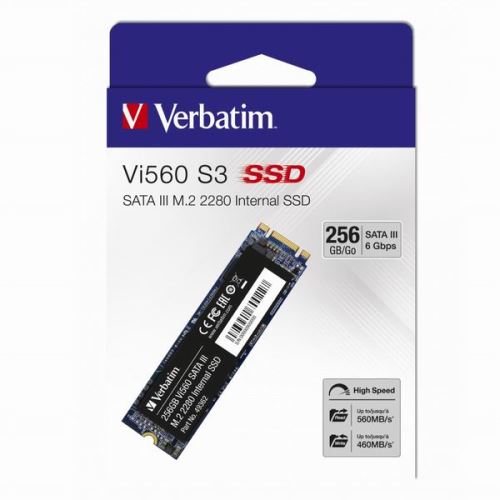 VERBATIM 49362 - 256GB SSD Interní Vi560 černý 560 MB/s-R SATA III 460 MB/s-W