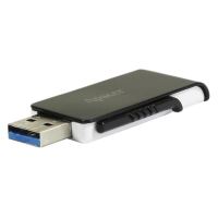 Apacer USB flash disk, USB 3.0, 64GB, AH350, černý, AP64GAH350B-1, USB A, s výsuvným konek (1)
