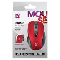 Myš bezdrátová, Defender PRIME MB-053, červená, optická, 1600DPI (5)