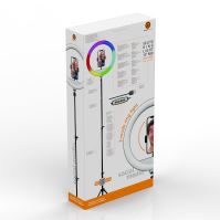 Powerton kruhové světlo 13", RGB LED, velké, nastavení barev a svítivosti, držák telefonu (7)