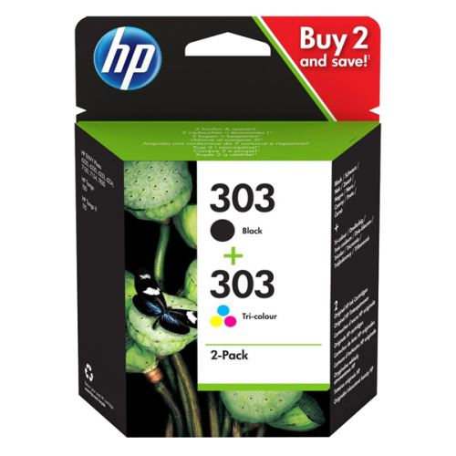 HP originální ink sada 3YM92AE, HP 303, CMYK, 165CMY-200Kstr.