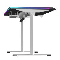 ULTRADESK Herní stůl QUEST, 140x70cm, 72-120cm, bílá-černá (12)