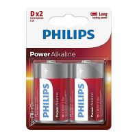 Baterie alkalická, D (LR20), D, 1.5V, PHILIPS, blistr, 2-pack, LR20P2B/10, Power Alkaline Baterie alkalická, D (LR20), D, 1.5V, PHILIPS, blistr, 2-pack, LR20P2B/10, Power Alkaline