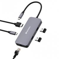 VERBATIM 32150 - USB (3.2) hub 5-port šedá délka kabelu 15cm 1x USB C 2x USB A 1x HDM (5)