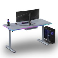 ULTRADESK Herní stůl QUEST, 140x70cm, 72-120cm, šedá-šedá (6)