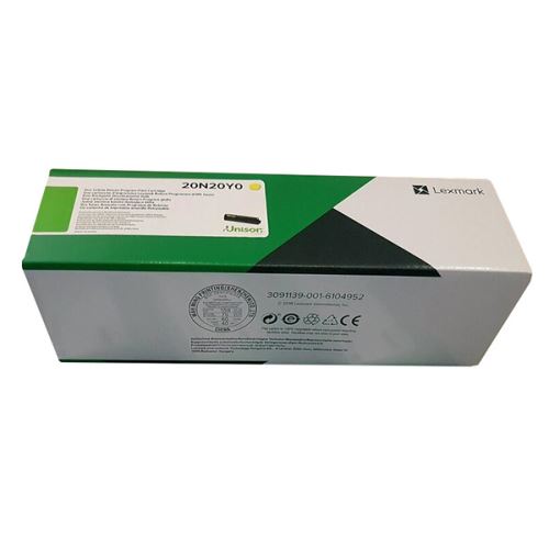 LEXMARK originální toner 20N20Y0, yellow, 1500str., return