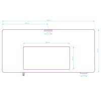 Pracovní stůl, elektricky nastavitelná výška, 160X75 cm, 74-116 cm, UPLIFT, s XXL podložko (12)