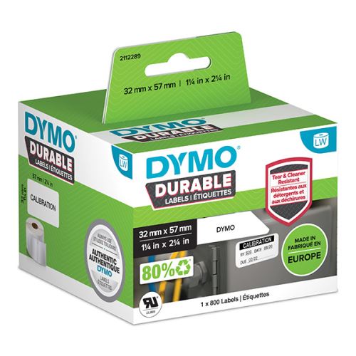 DYMO polypropylenové štítky 32mm x 57mm, bílé, multifunkční, 800 ks, 2112289