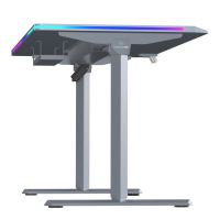 ULTRADESK Herní stůl QUEST, 140x70cm, 72-120cm, šedá-šedá (12)