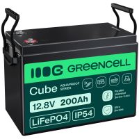 Green Cell CUBE LiFePO4  battery 200Ah 12.8V 2560Wh Solární baterie pro karavan, solární p