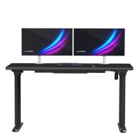 ULTRADESK Herní stůl QUEST, 140x70cm, 72-120cm, černá-černá (8)
