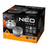 Sada nádobí 3v1 šedá, hliník, 63-145, hrnec, pánev, konvice, Neo Tools (8)
