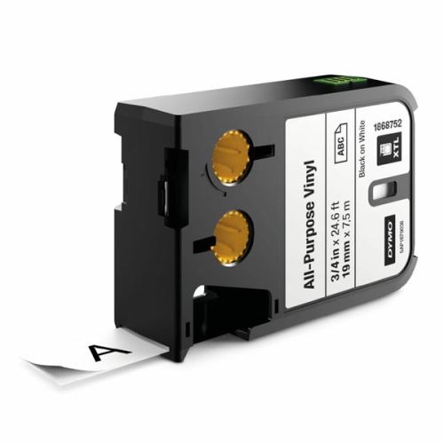 DYMO 1868752, černý tisk/bílý podklad, 7m, 19mm, XTL vinylová univerzální